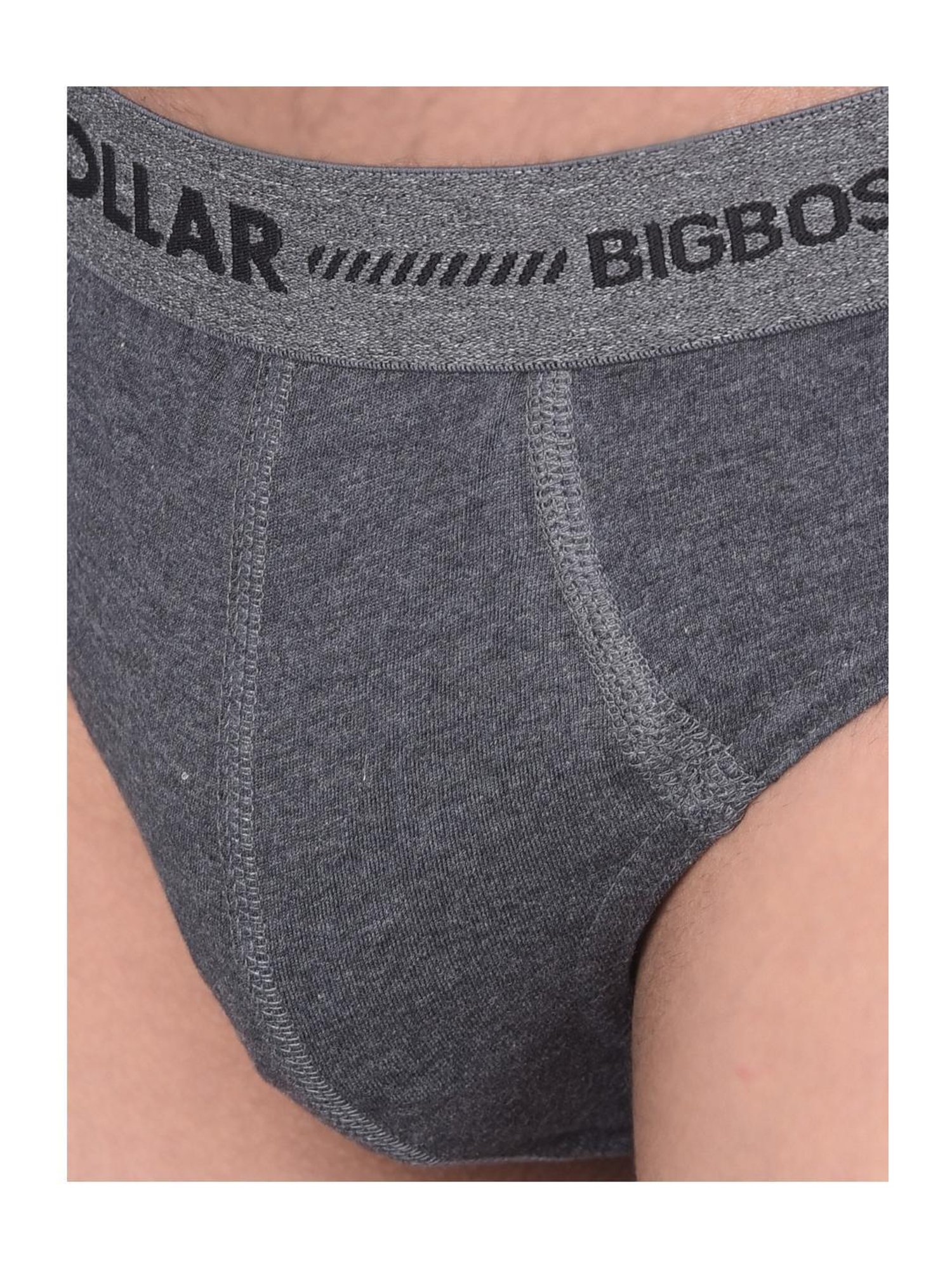 Frenchie Kids Pink & Grey Solid Briefs (Pack Of 2)