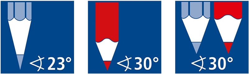 Staedtler 512001BK03 Handheld Manual Double-Hole Plastic Sharpener, Blue/Silver, 6/Box