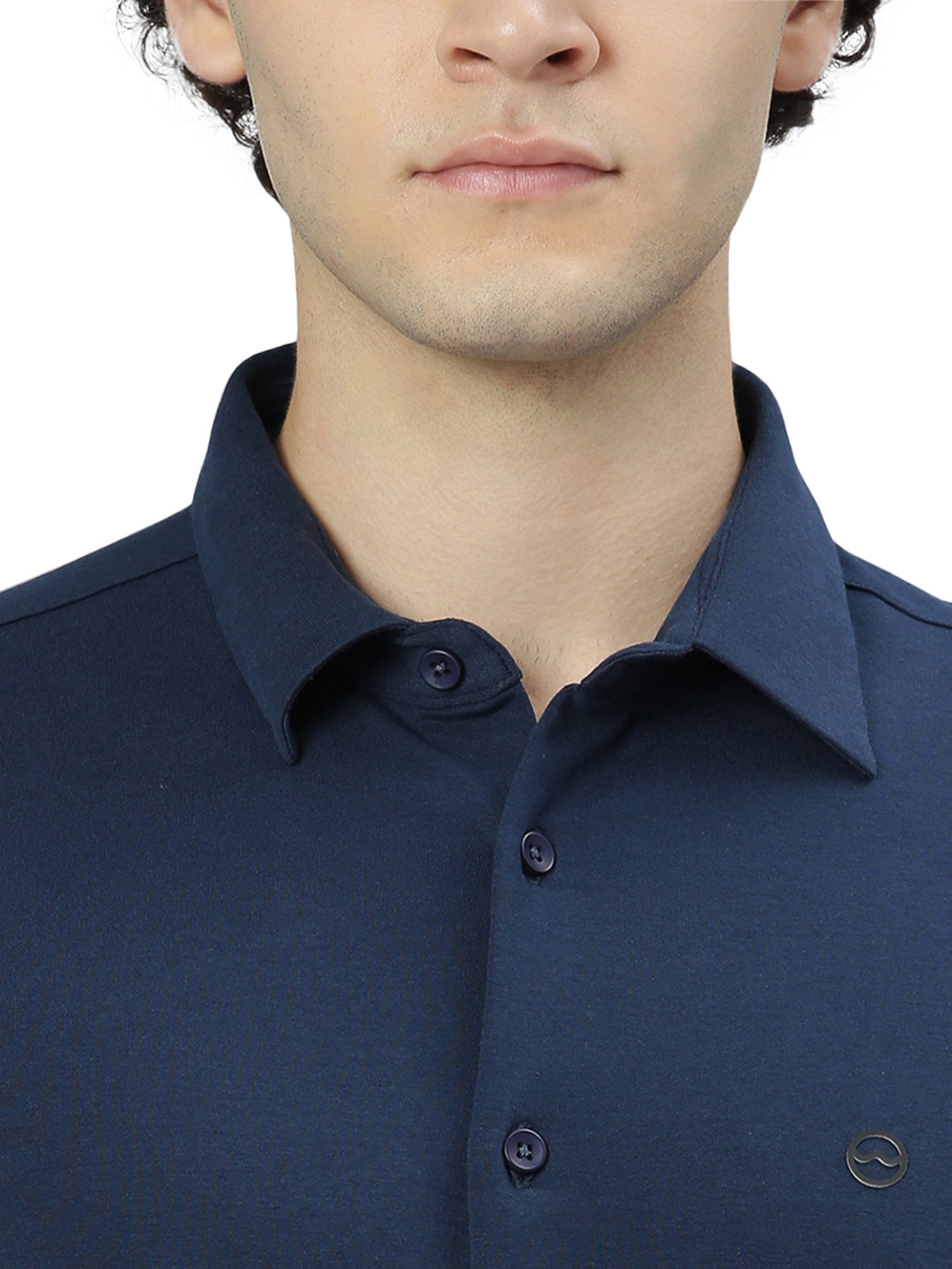 Slowave Navy Regular Fit Shirt