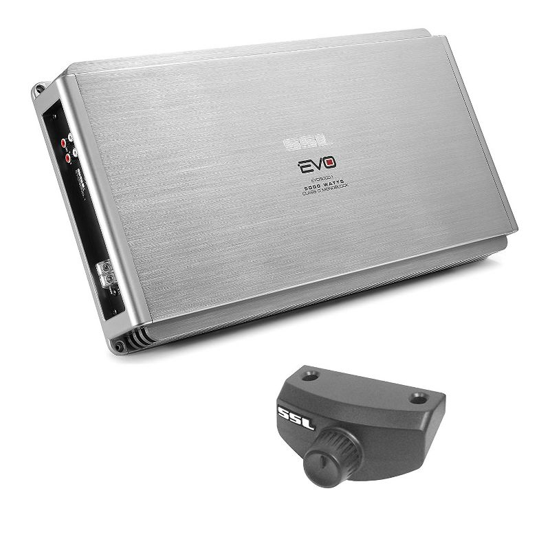 Sound Storm Laboratories EVO5000.1 Class A/B 5000 Watt 1 Ohm Stable Monoblock Car Audio Amplifier with Remote Subwoofer Control and MOSFET Power