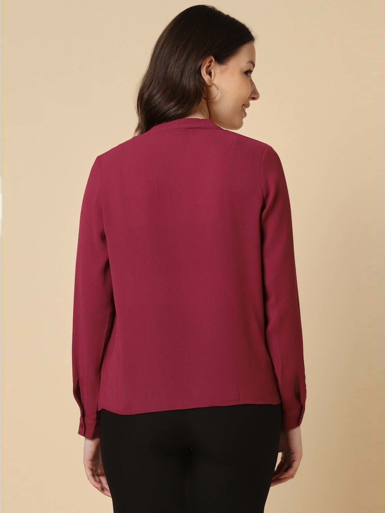 Allen Solly Red Regular Fit Top