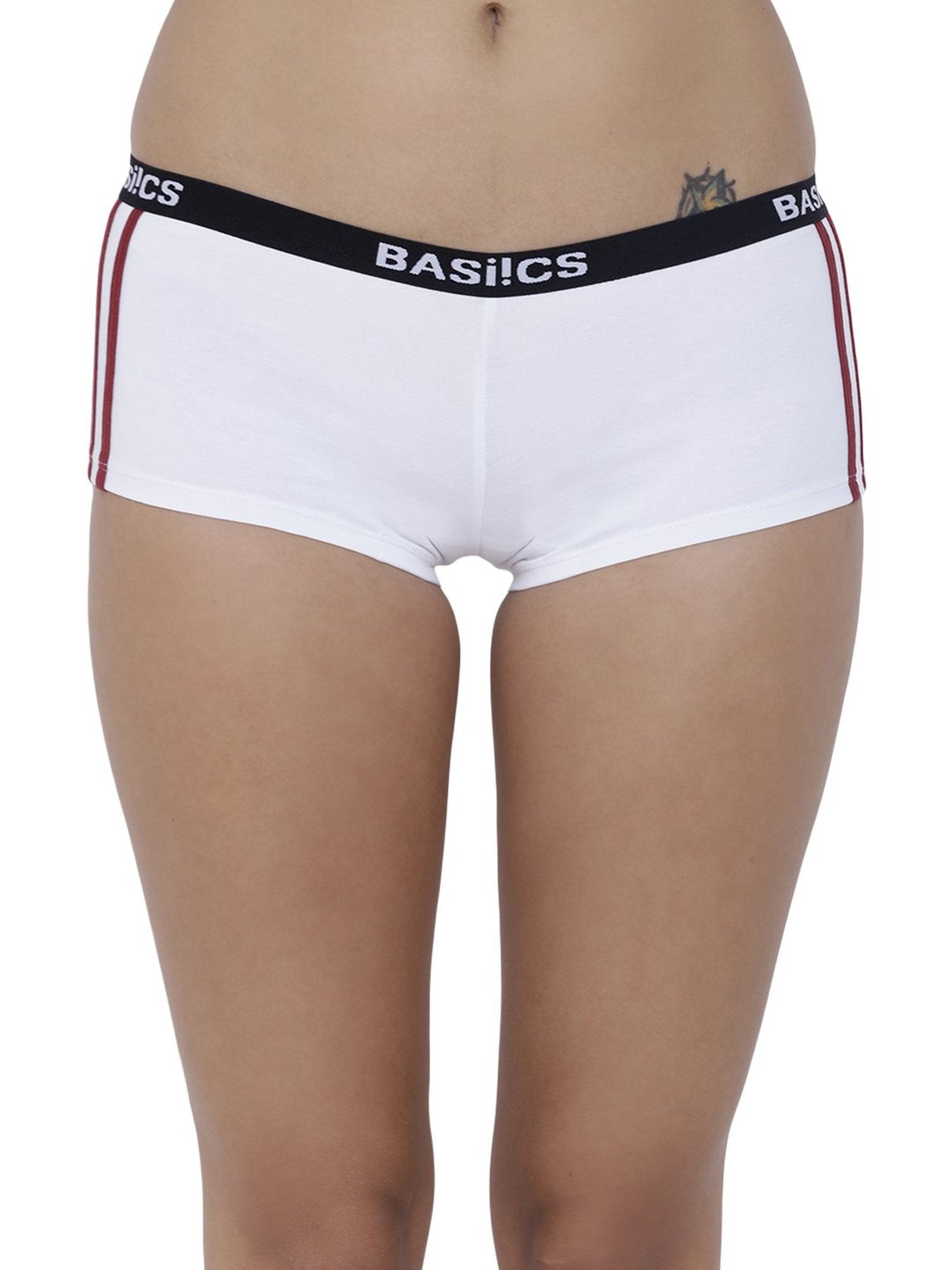 BASIICS by La Intimo White Boyshort Panty