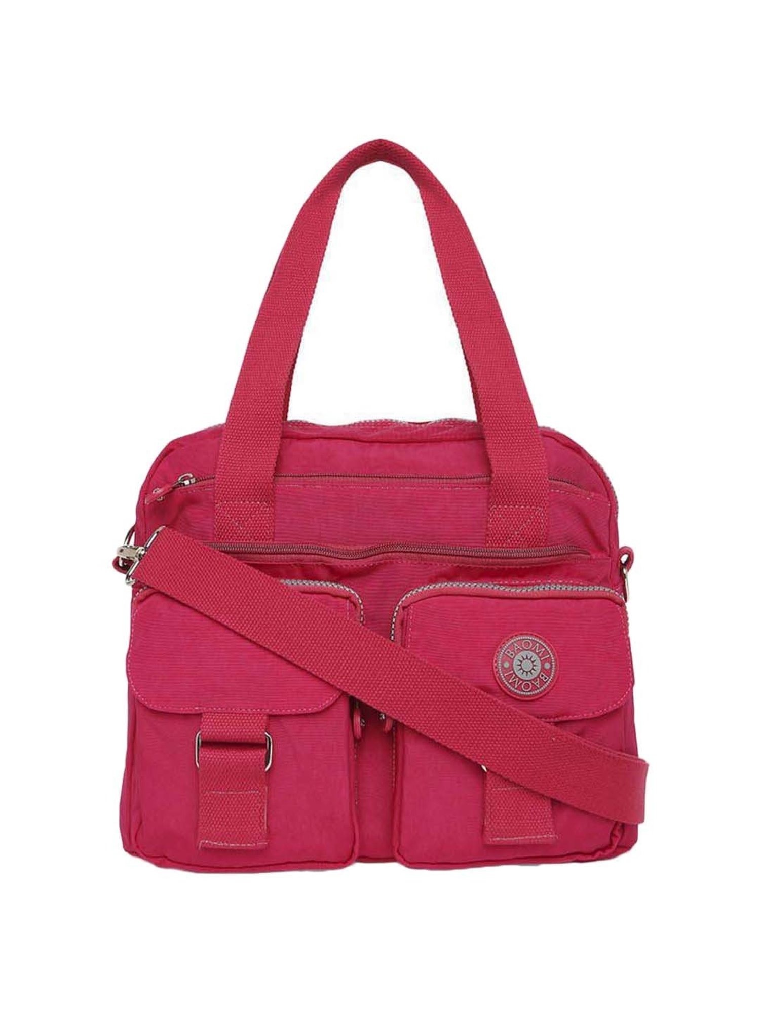 Baomi Pink Solid Medium Handbag