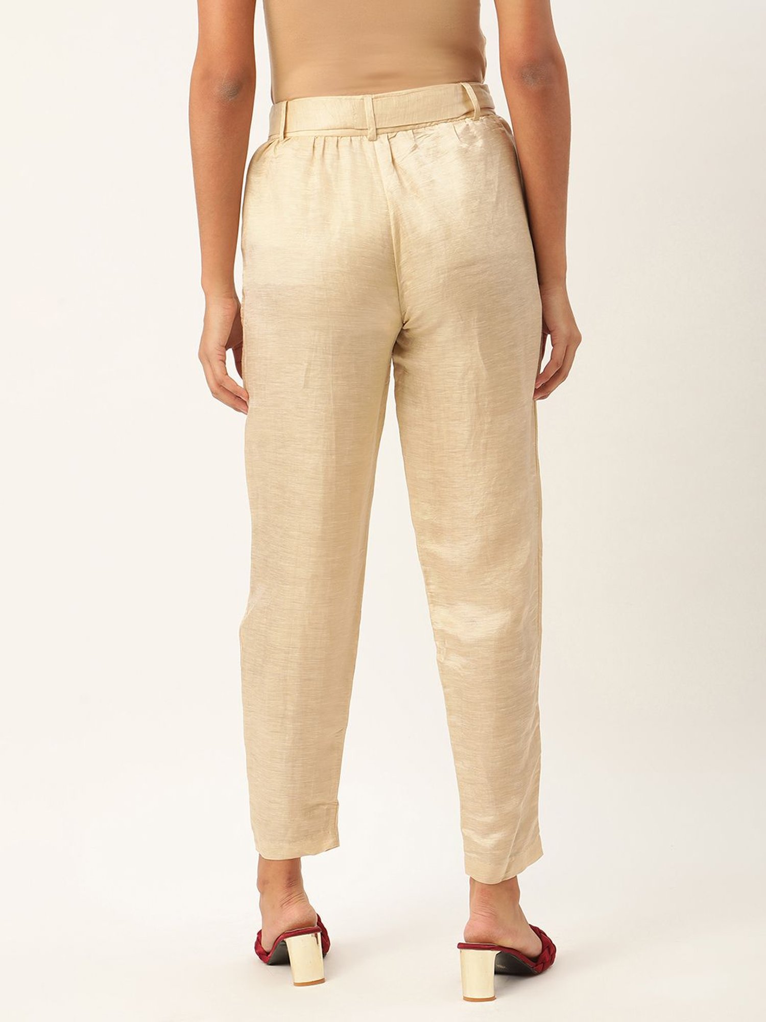 Rooted Beige Regular Fit Trousers