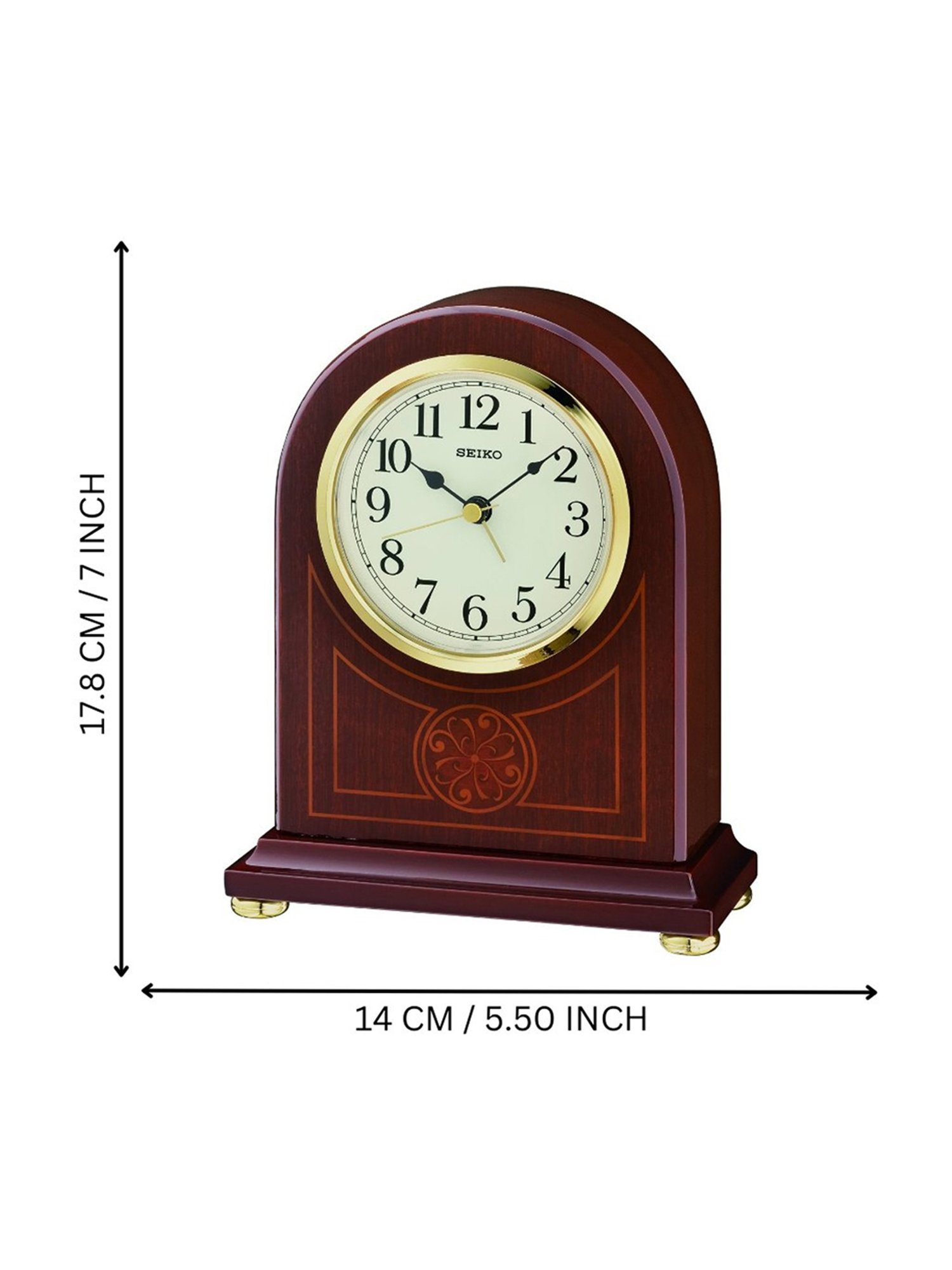 SEIKO classic multicolor wood table clock