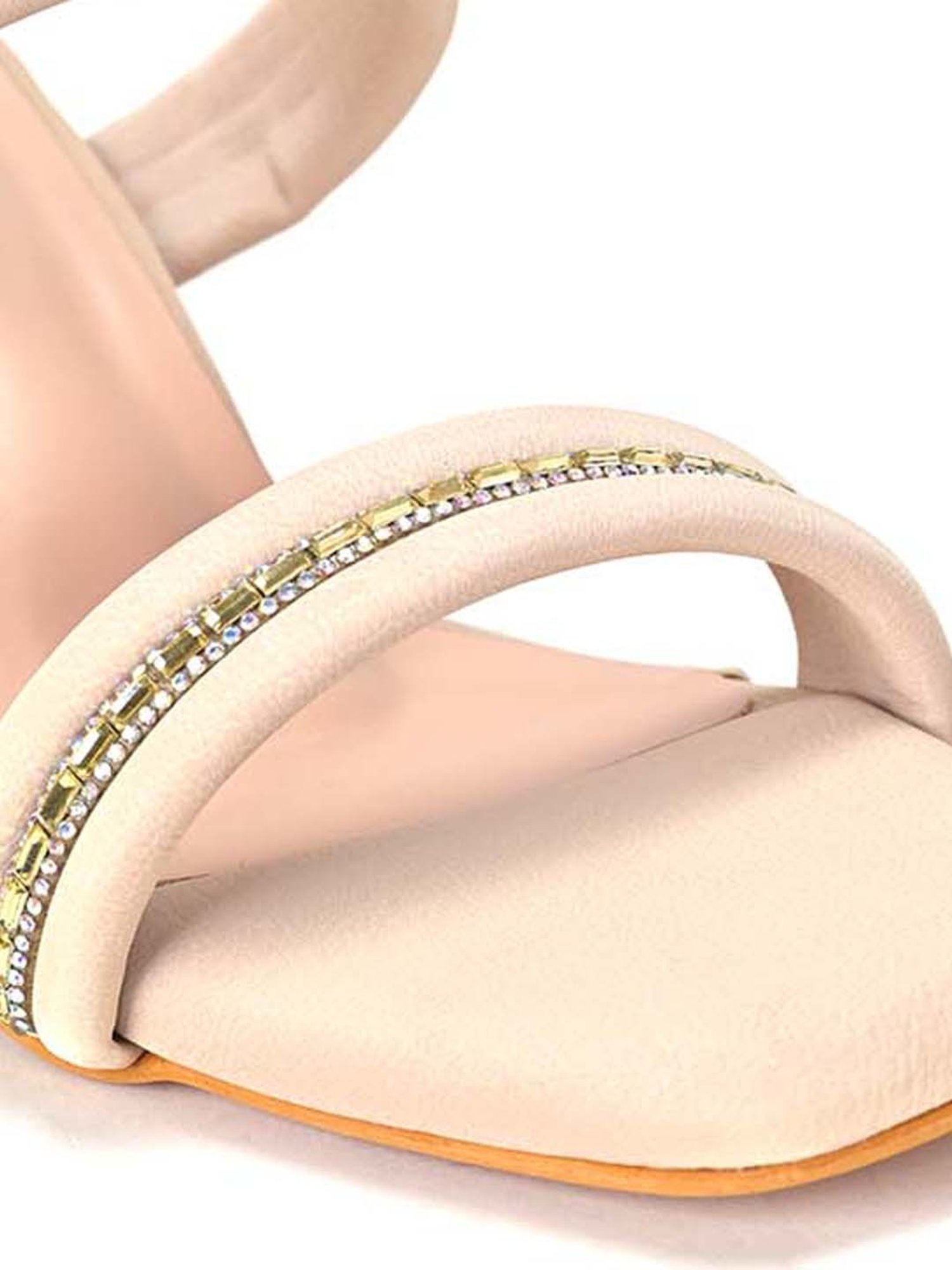 Scentra Women's Beige Casual Sandals