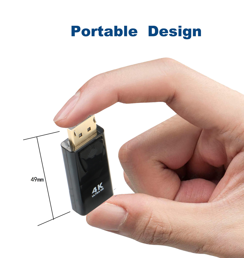 DisplayPort to HDMI, DP Display Port to HDMI Adapter 4K@30Hz (Male to Female), Display to HDMI Converter 18Gbps for Xbox,Compatible with Lenovo, HP, DELL, Thinkpad