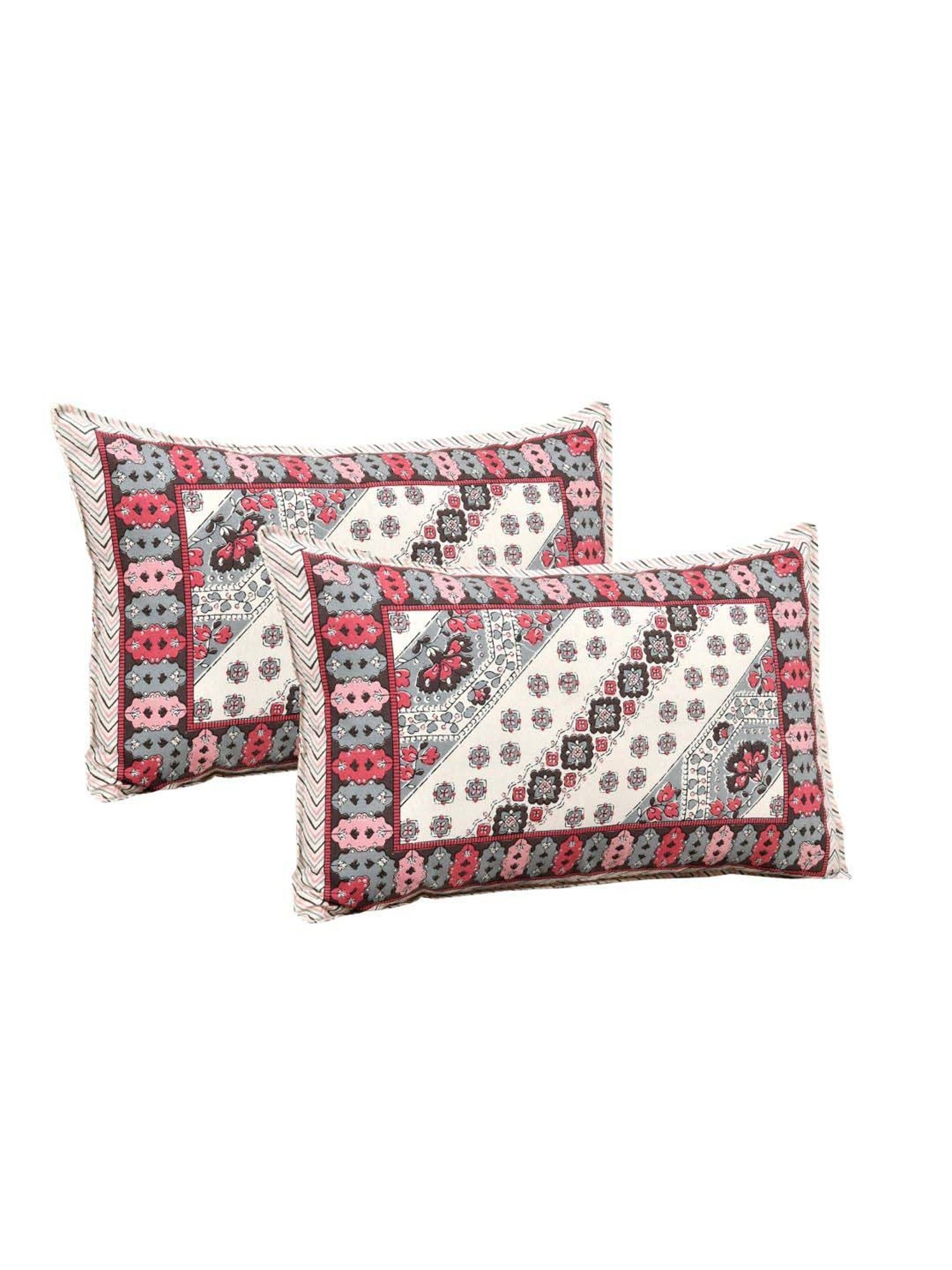 JaipurFabric Pink 180 TC 100% Cotton Lienage Double Bedsheet with 2 Pillow Covers