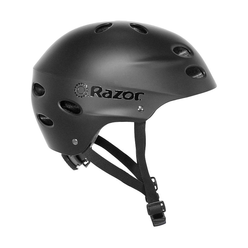 Razor 97958 V-17 Youth Kids Safety Multi Sport Bicycle Helmet For Children 8-14 with 17 Cooling Vents, Adjustable Strap, and Padding, Black