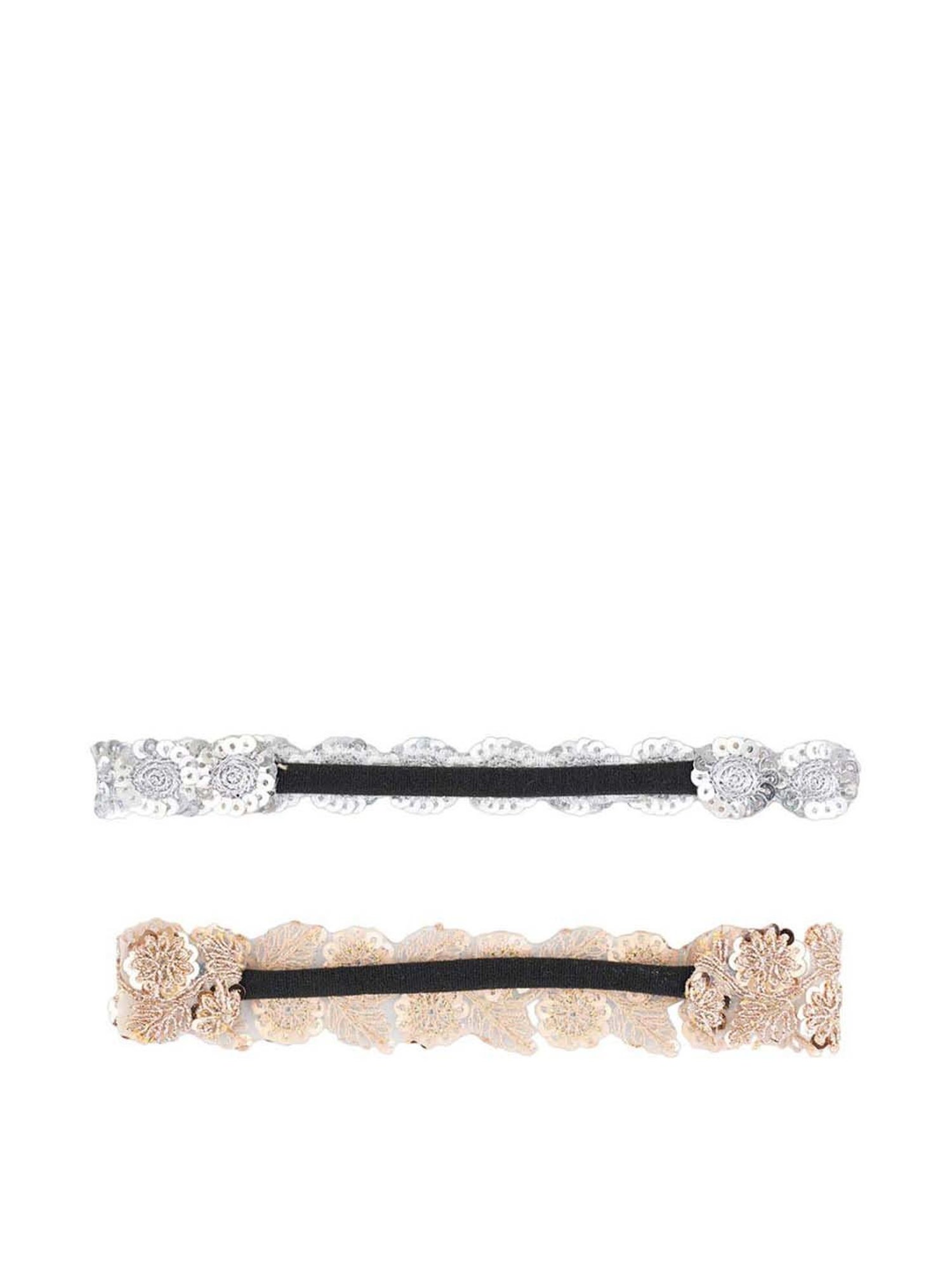 Choko Beige Embellished Hair Band