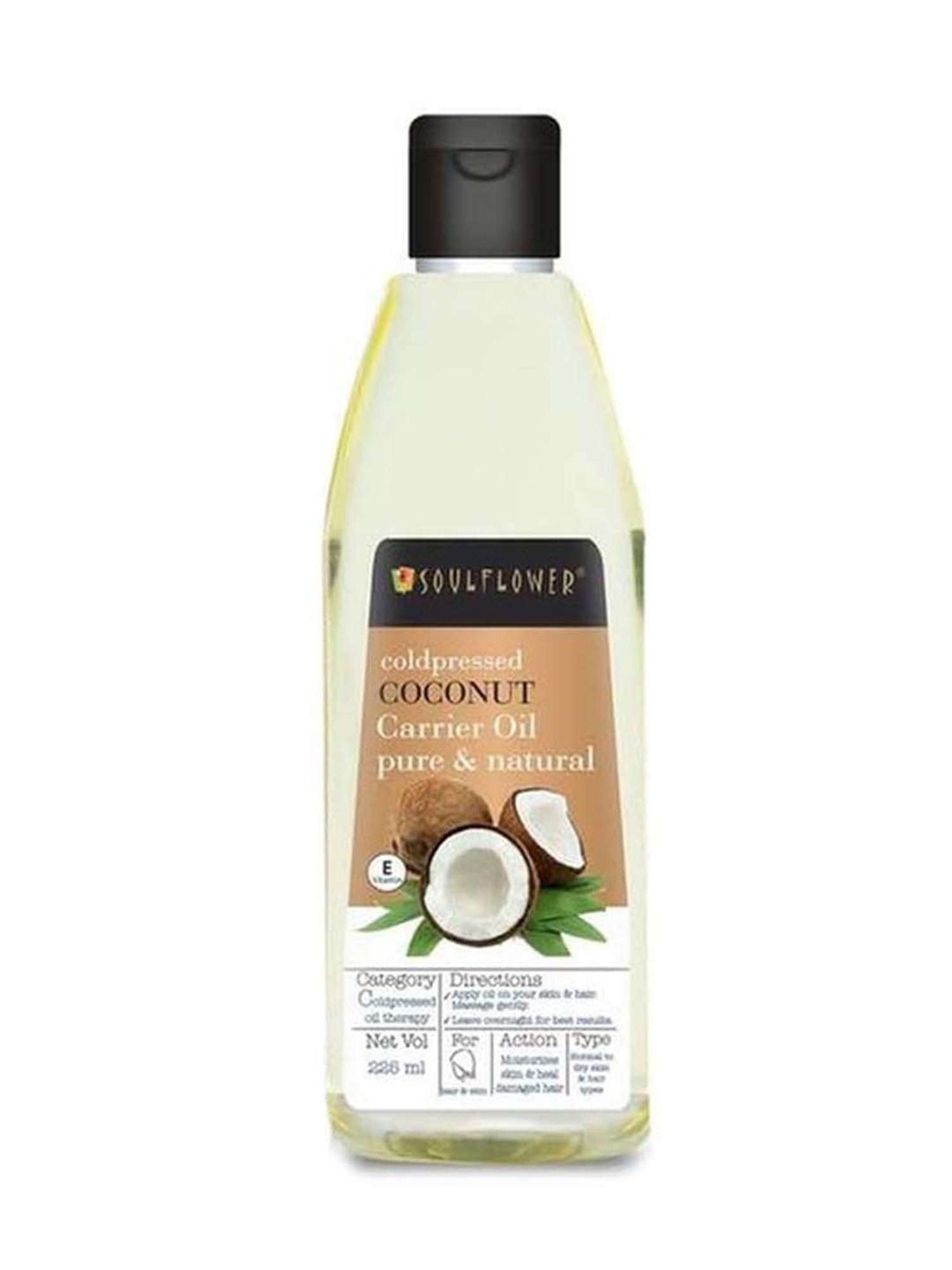 Soulflower Coldpressed Coconut Carrier Oil - 225 ml