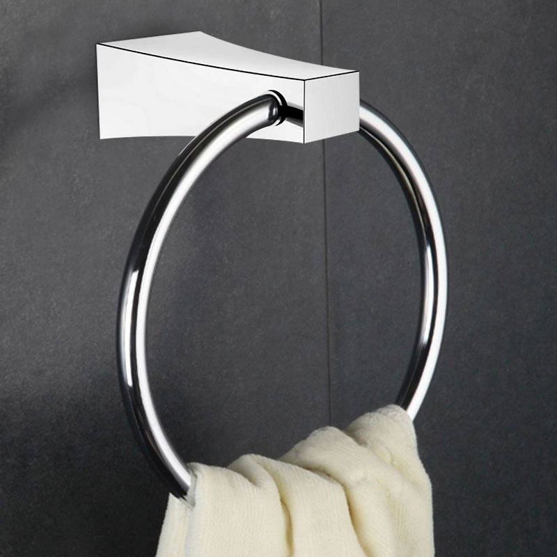 3.35" Brass Constructed Rust Resistant Towel Ring Chrome - American Imaginations