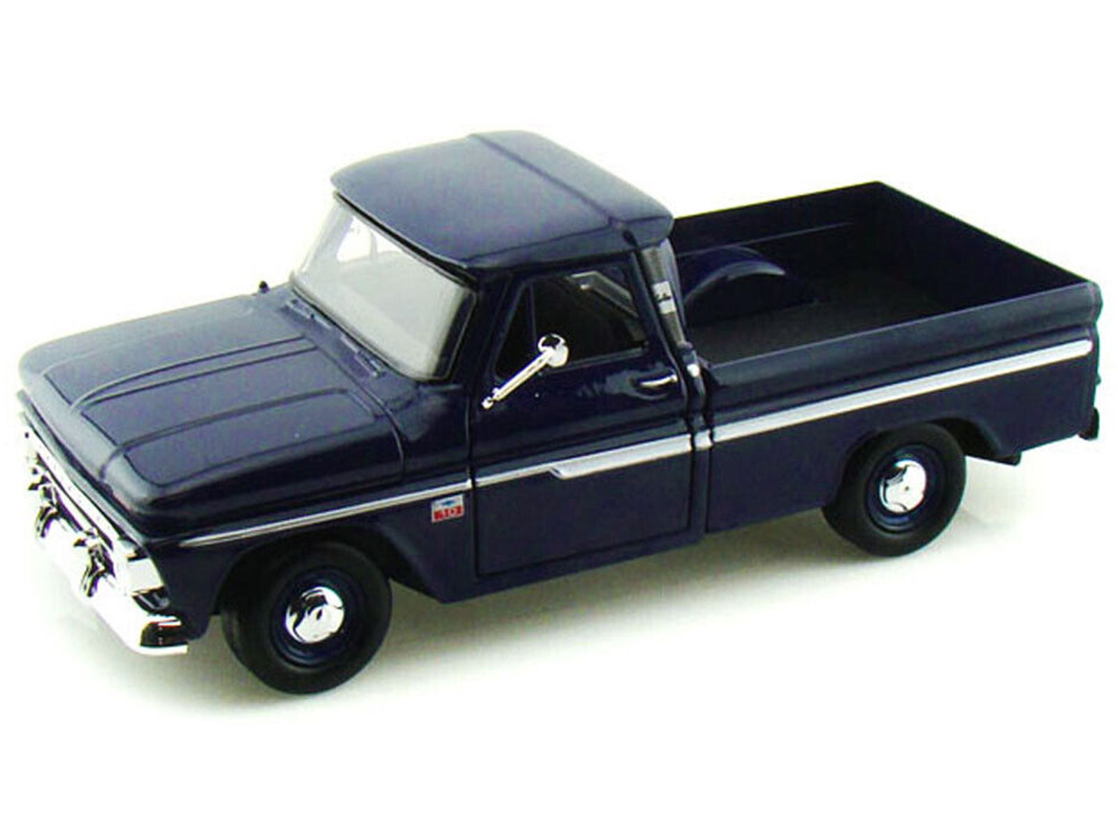 1976 Chevrolet Stepside Pickup Truck Tangier Orange with White Stripes 1/87 (HO) Scale Model Car by Classic Metal Works