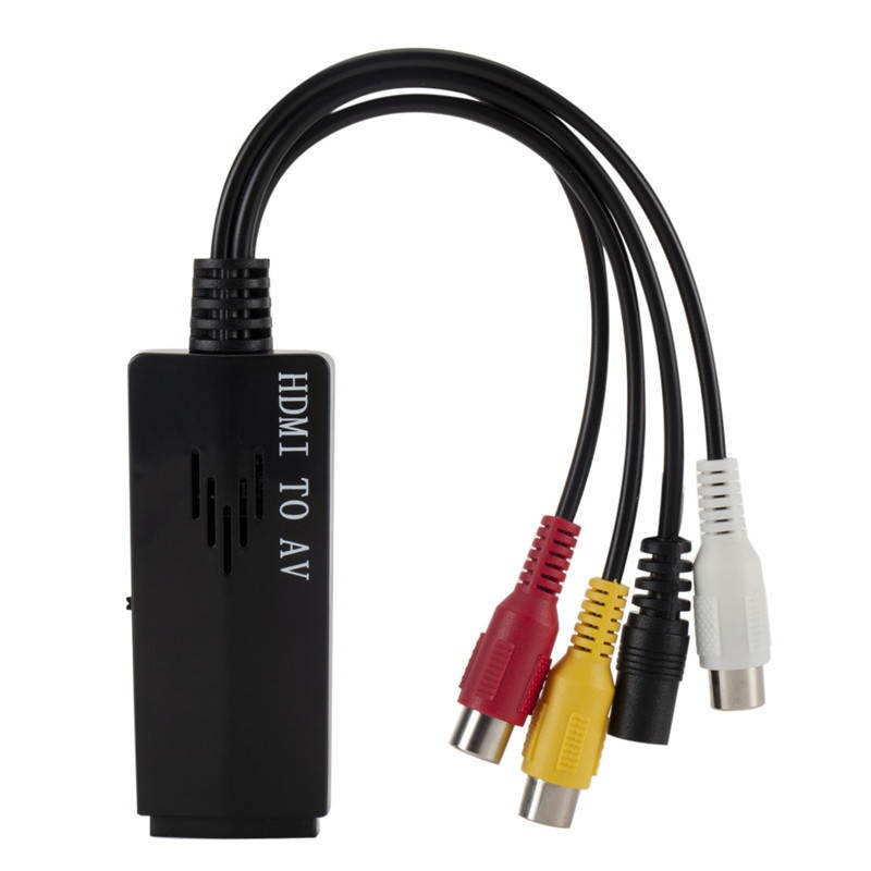 HDMI To AV Adapter HD Video Converter For HDMI To RCA AV / CVSB L / R Video 1080P HDMI2AV Support NTSC PAL Output