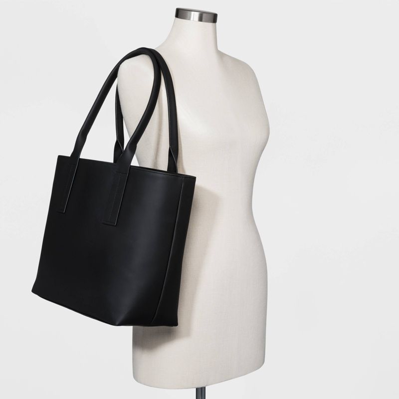 Small Flat Pack with Stuffing Drawstring Closure Tote Handbag - Shade & Shore™ Black