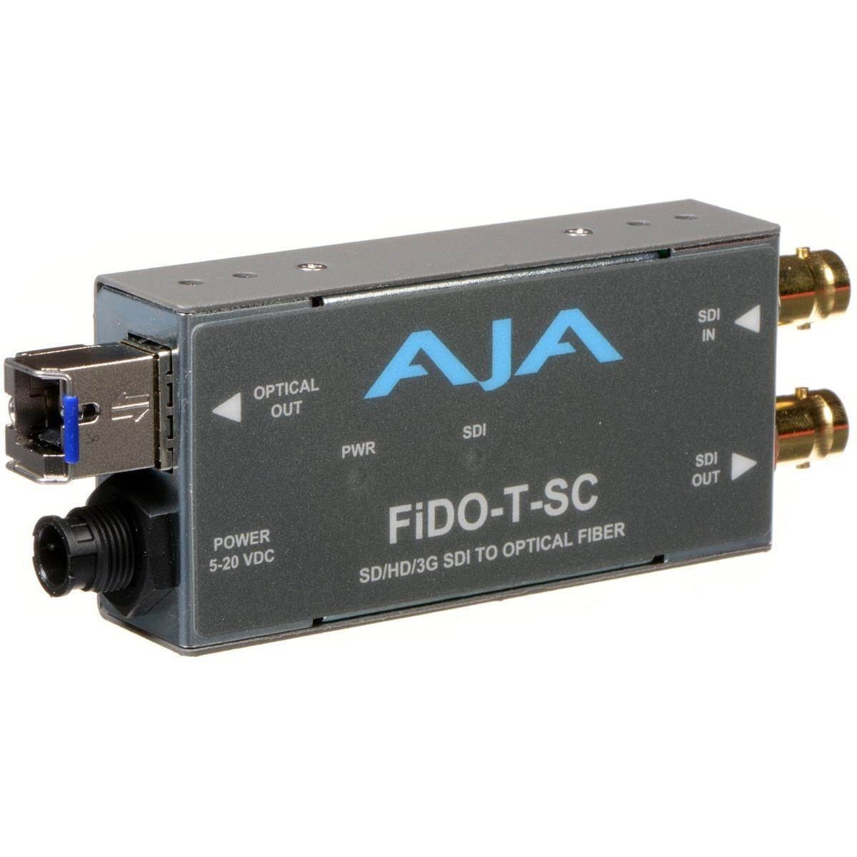 AJA Video Systems - FIDO-T-SC - Single channel SDI to SC Fiber Converter/ SDI loopout up to 10km