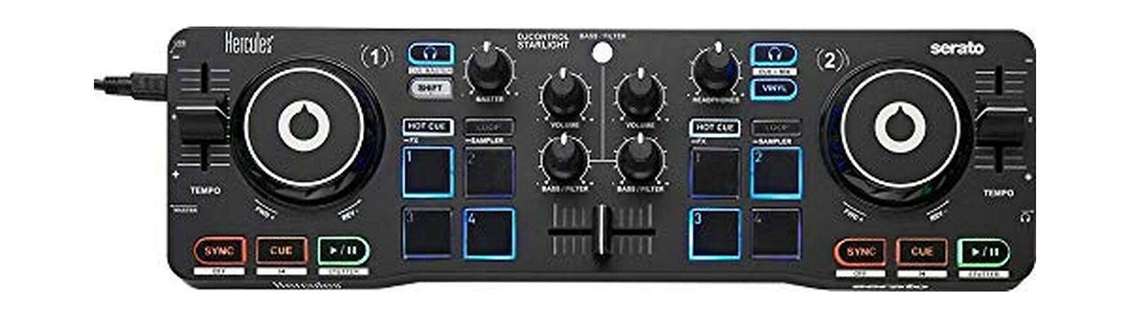 Hercules DJ Starter Kit | Starlight USB DJ Controller with Serato DJ Lite Sof...