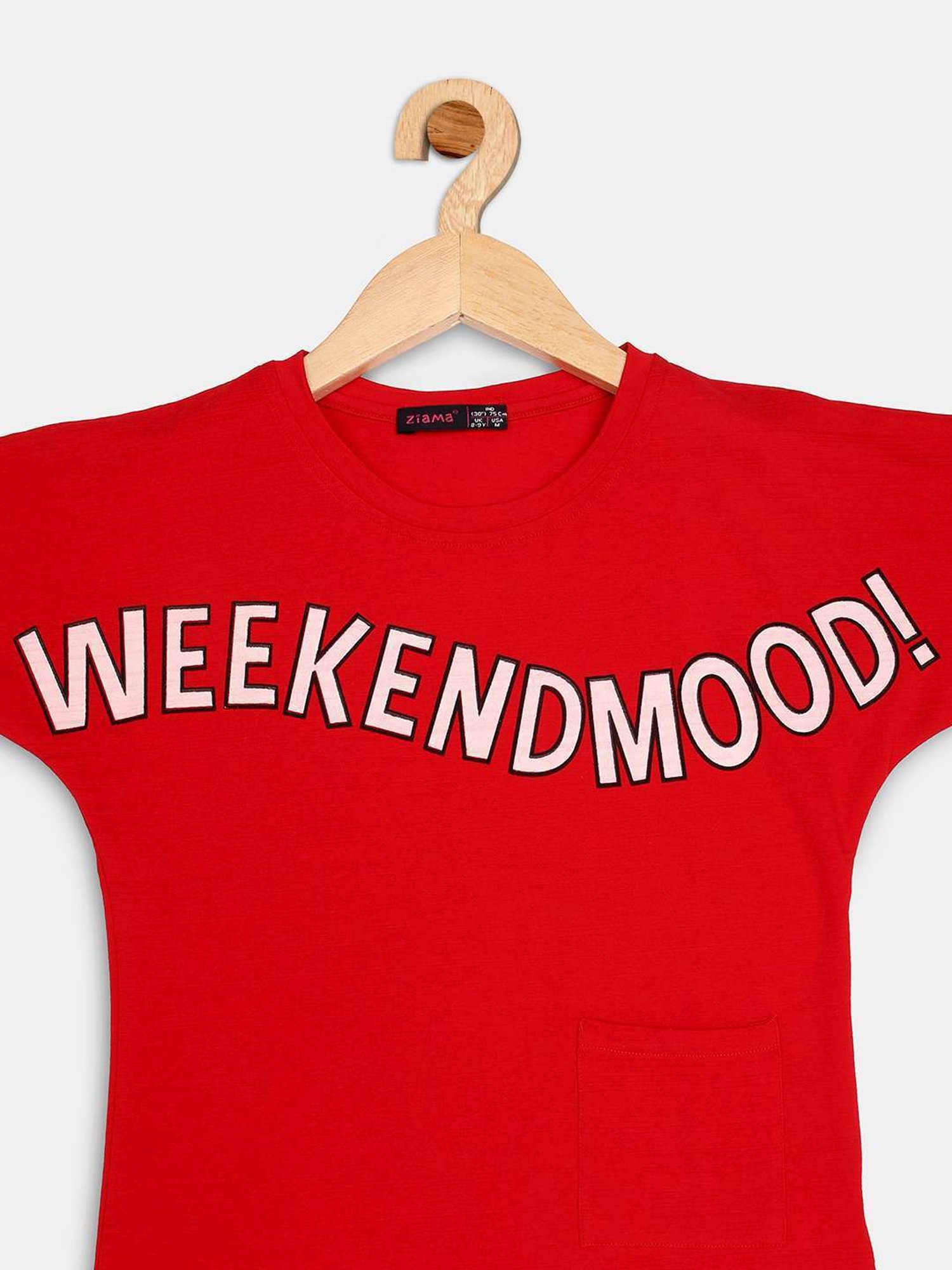 ZIAMA Kids Red Printed Top