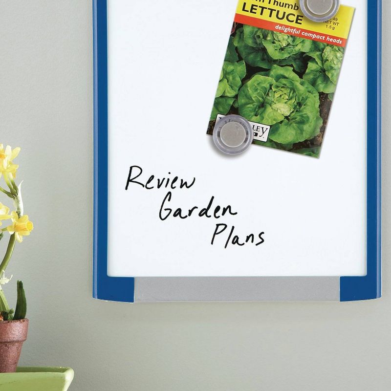 Quartet 8.5" x 11" Magnetic Dry Erase Board - Blue Frame