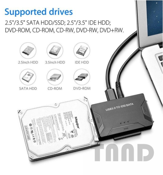 USB 3.0 To IDE SATA Converter External Hard Disk Universal Adapter Data Transfer Converter for 2.5/ 3.5 Inch Optical Drive HDD SSD