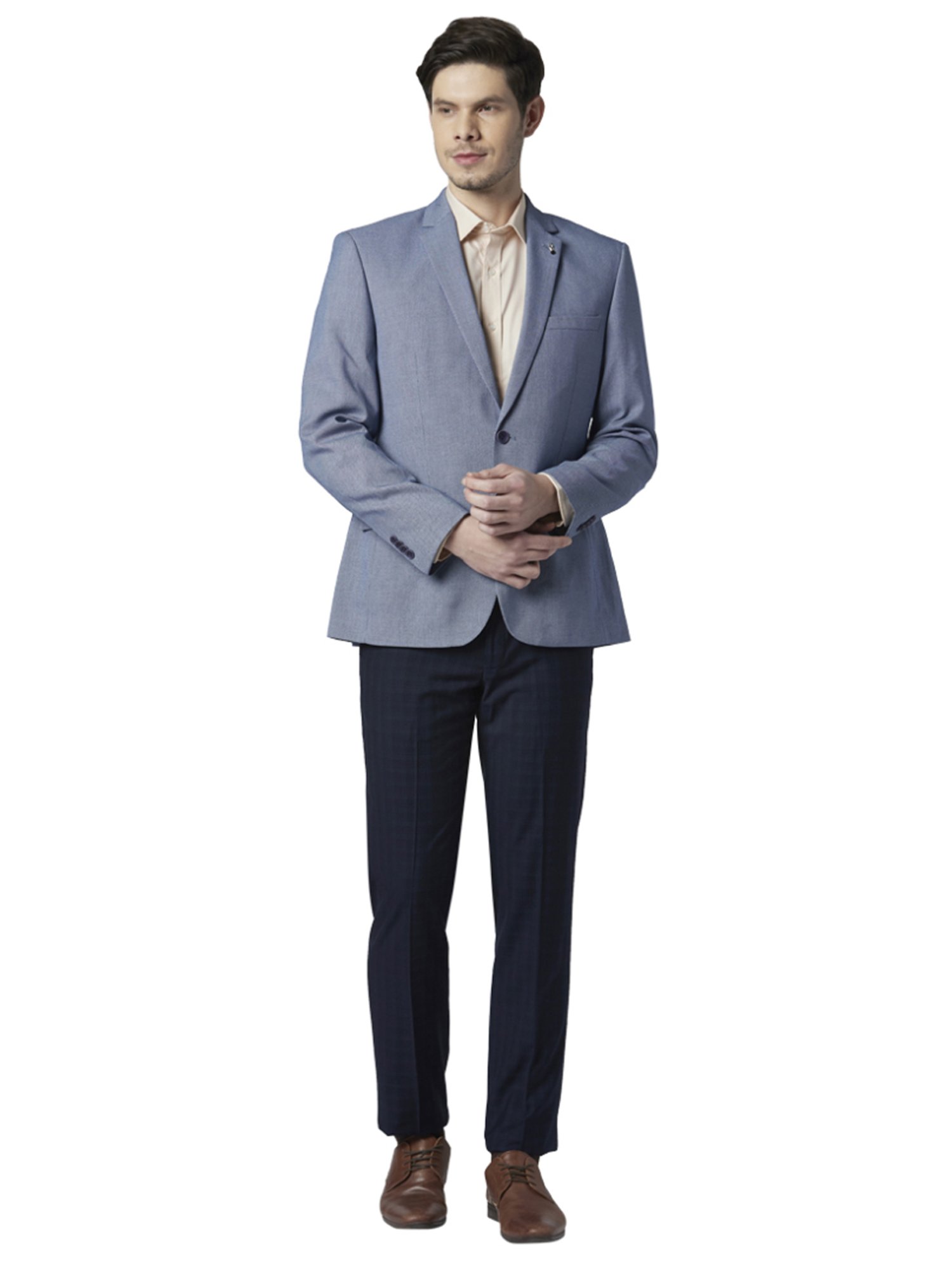 Park Avenue Blue Regular Fit Blazer
