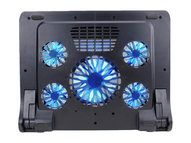 ENHANCE GX-C1 Laptop Cooling Stand (15.75" x 12.75") with 5 LED Fans & Dual USB Ports for Data Pass Through