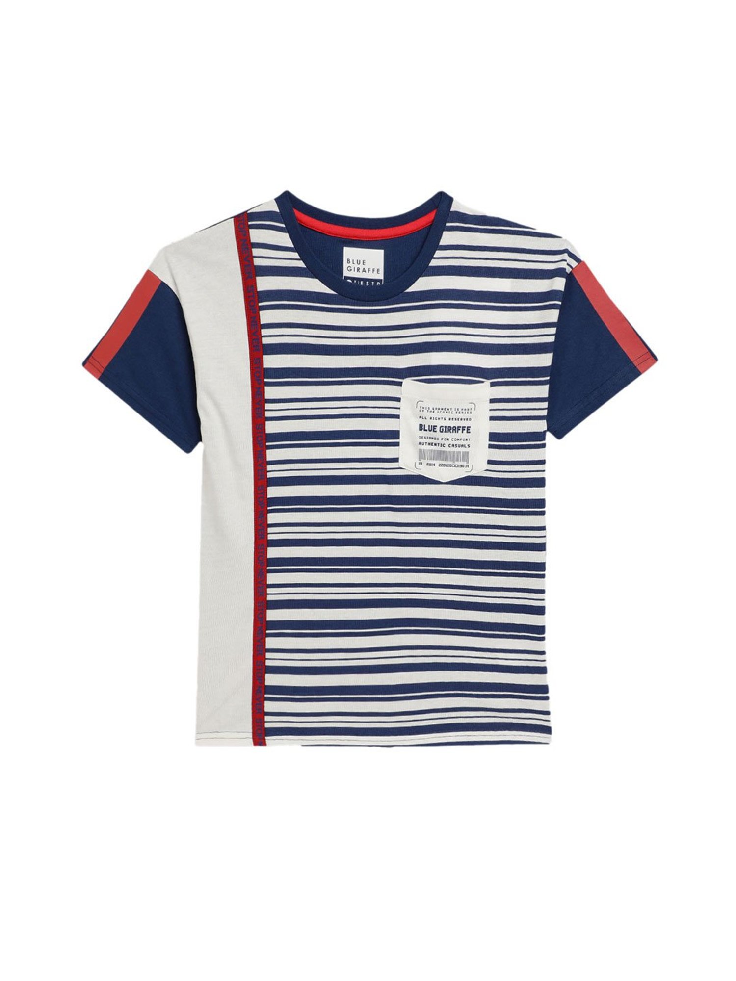Blue Giraffe Kids Multicolor Striped T-Shirt