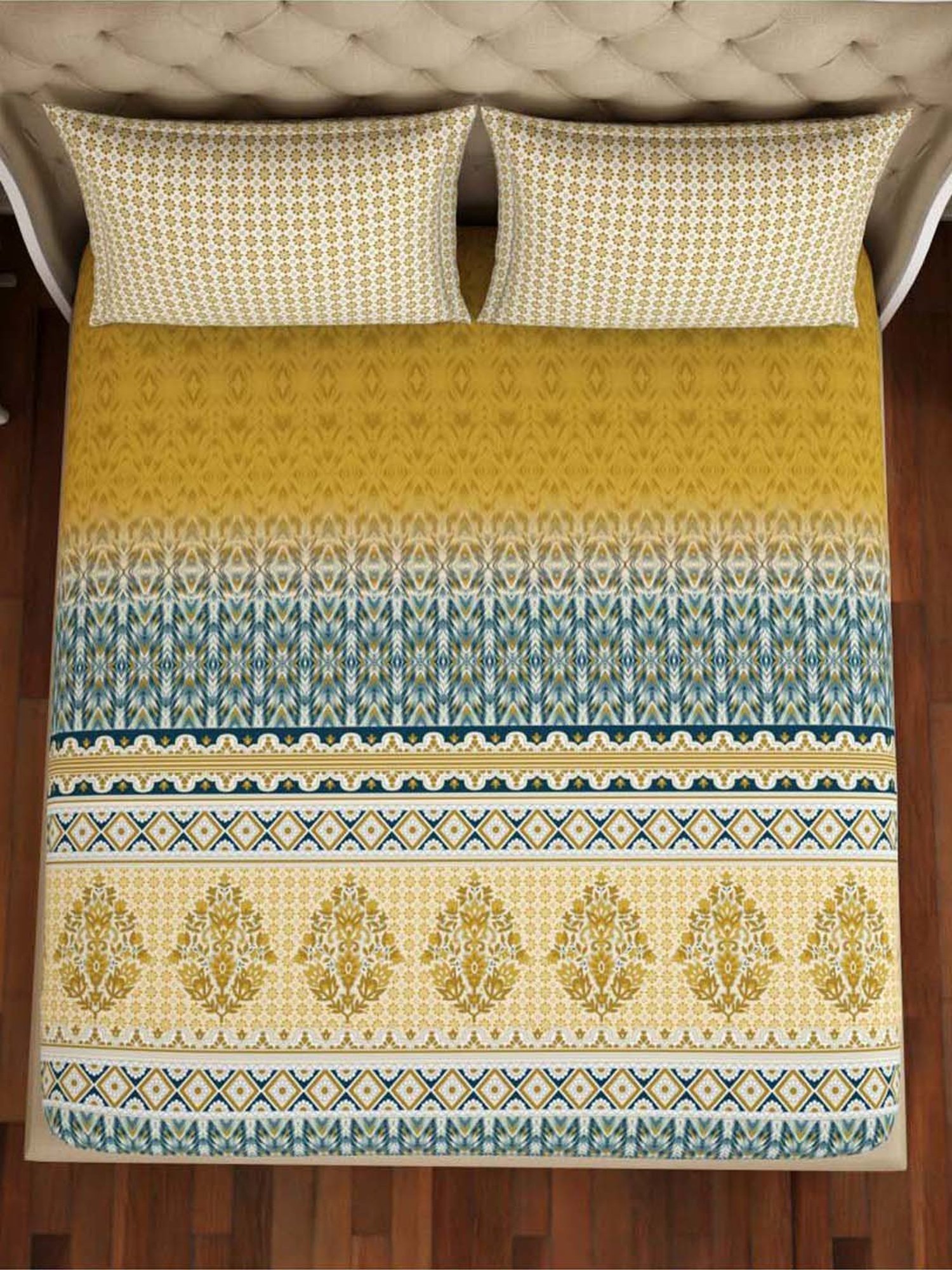 Maspar Purple 100% Cotton 200 TC Bed Sheet Set