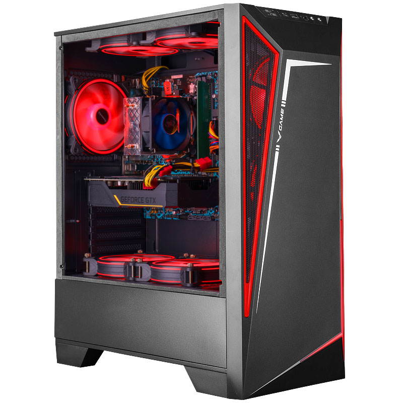 IPASON - Gaming PC - Ryzen 5 3600 up to 4.2GHz - GTX1050Ti 4GB - 8GB DDR4 3200MHz - 500GB SSD NVME - 550W Power supply - RGB FANS - Windows 10 home