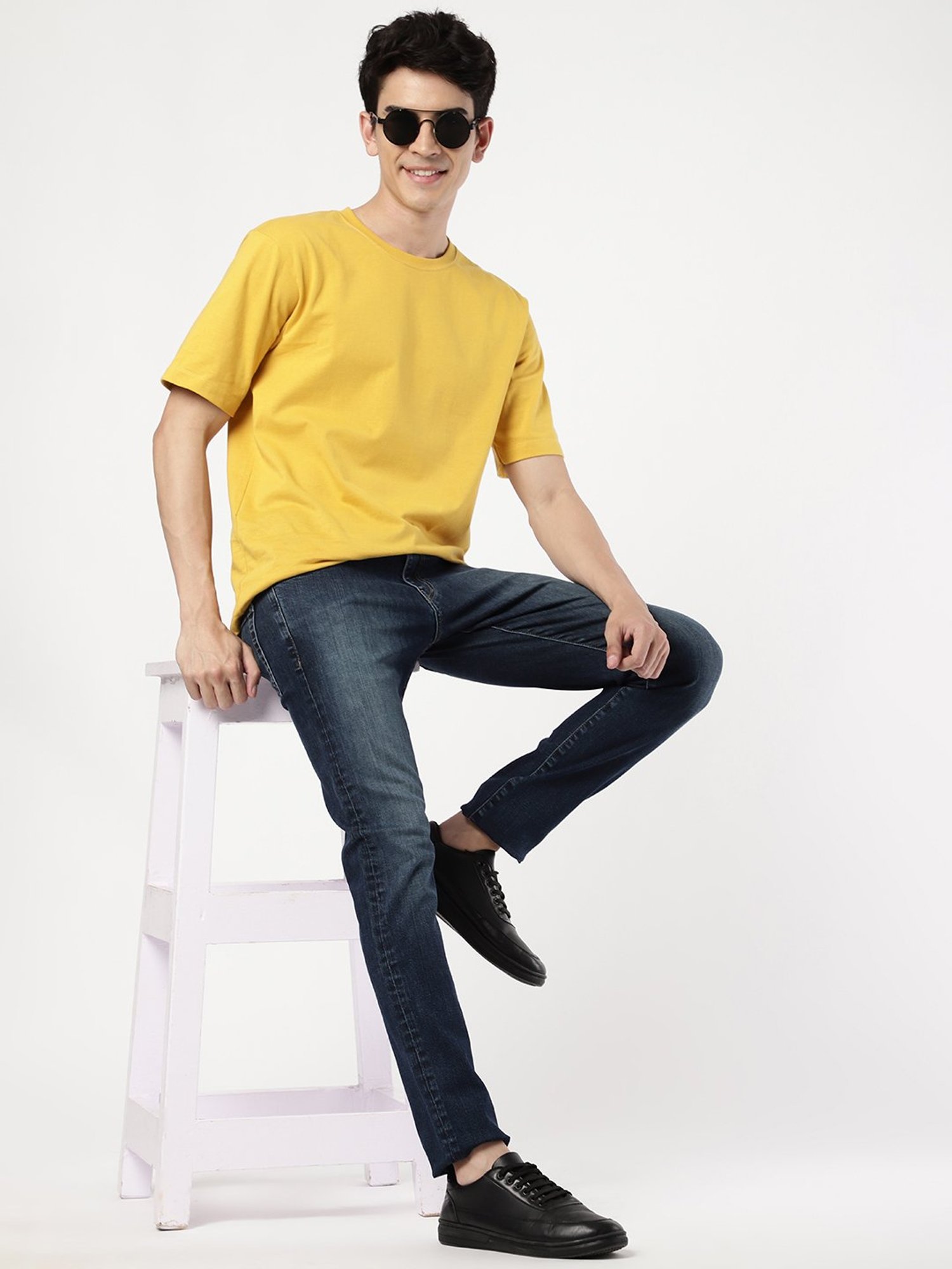 Passion Dark Blue Slim Fit Lightly Washed Jeans