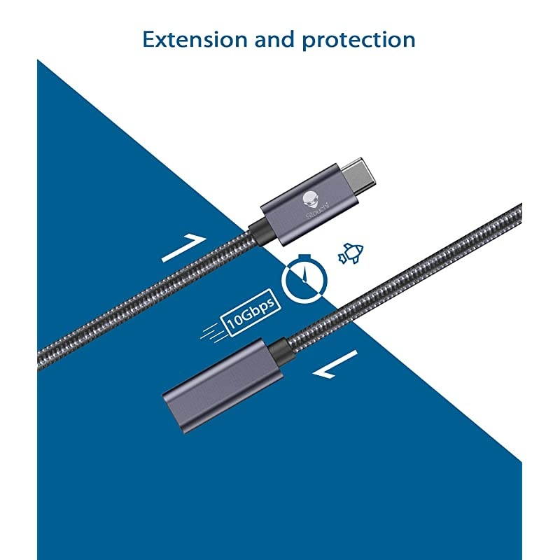 USB C Extension Cable  10Gbps USB Type C 31 Male to Female Fast Charging amp Audio Data Transfer for 2020 iPad Pro Nintendo Switch Thunderbolt 3 MacBook Pro Google Pixel 2 2 XL 3164 FT