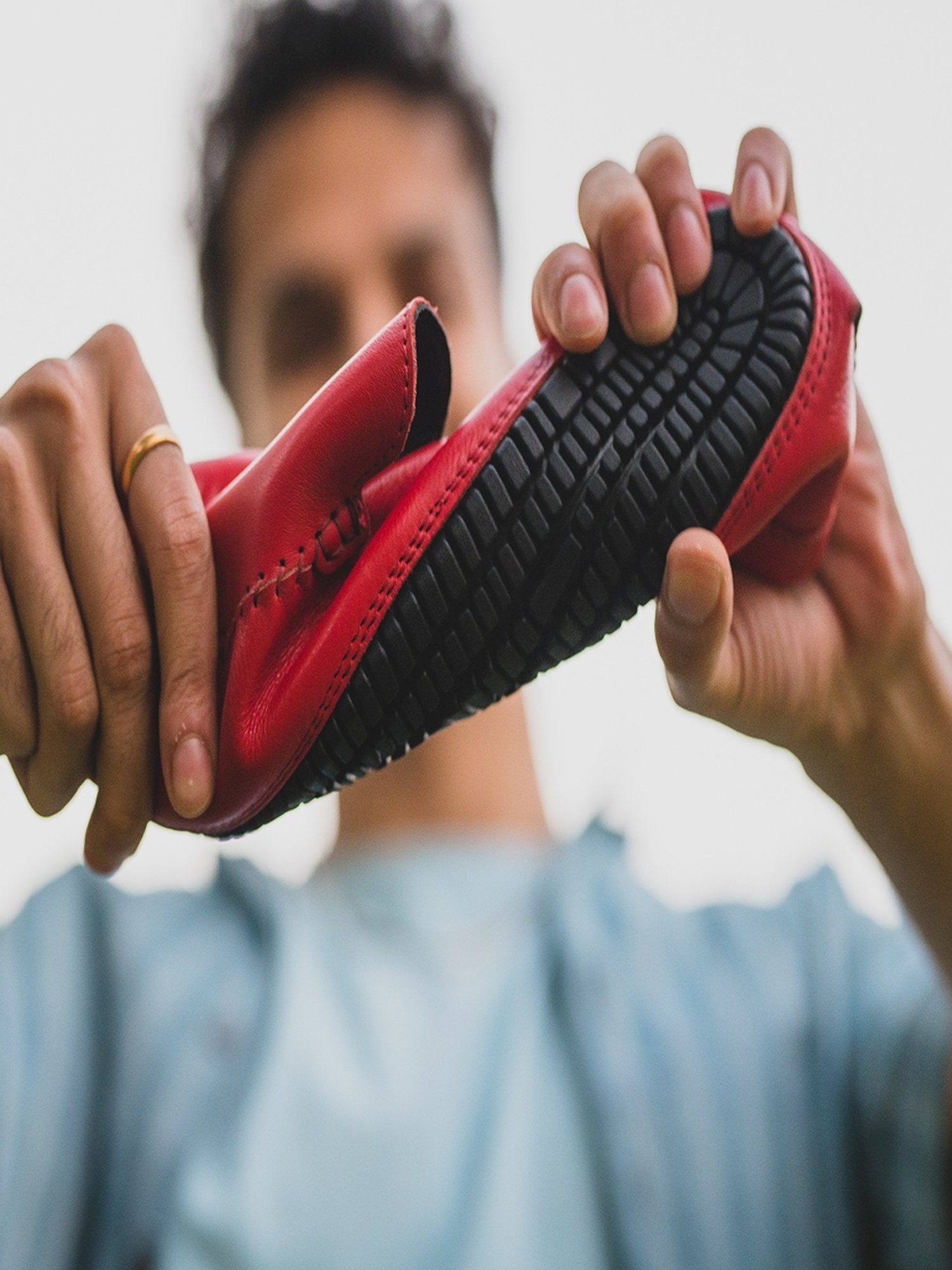 Yoho Men's Anti Pain Archflex Red Loafers