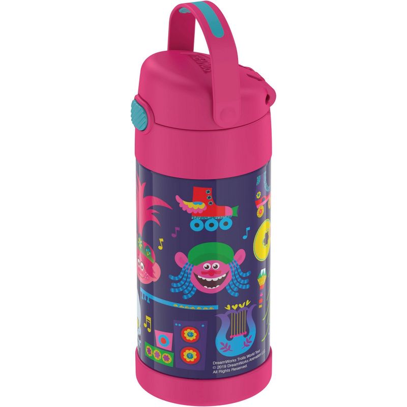 Thermos Trolls 12oz FUNtainer Water Bottle with Bail Handle - Pink