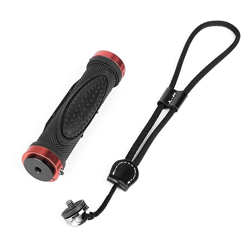 Camera Handle Grip Support Mount with Camera Wrist Strap Handlegrip Camera Stabilizer with 14 Male Screw for Digital Video Camera Camcorder Action Camera LED Video Light Smartphone