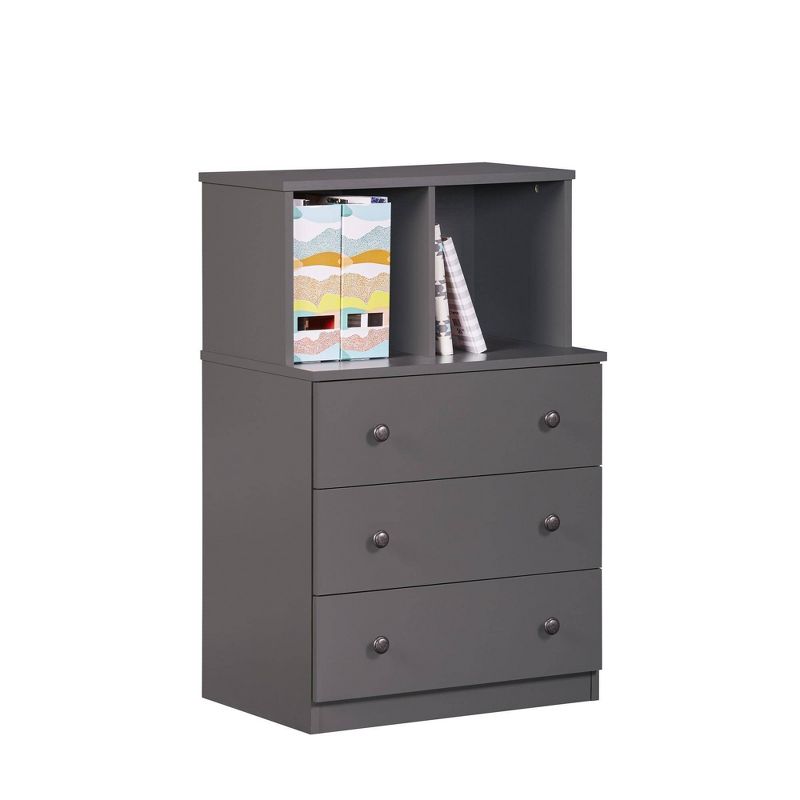 Kids' 3 Drawer Bella Dresser with Cubbies - Graphite - Room & Joy