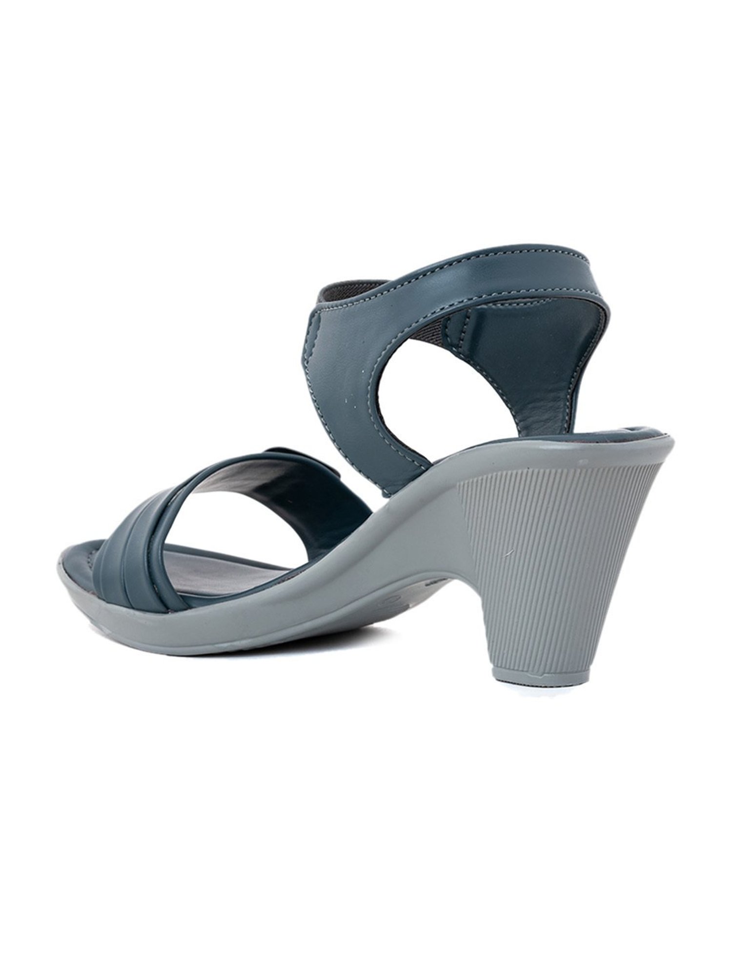 Khadim Women's Navy Ankle Strap Sandals