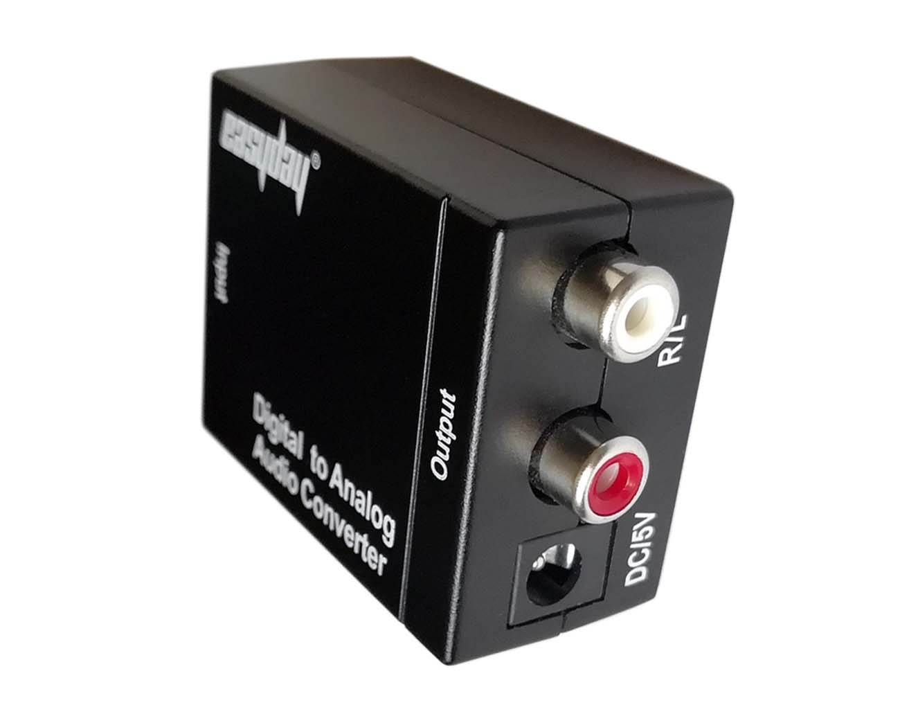 EULAN Digital to Analog Converter, Optical SPDIF Toslink Coaxial to Analog Stereo L/R Converter Adapter for HDTV Blu Ray DVD Sky HD Amps TV Box