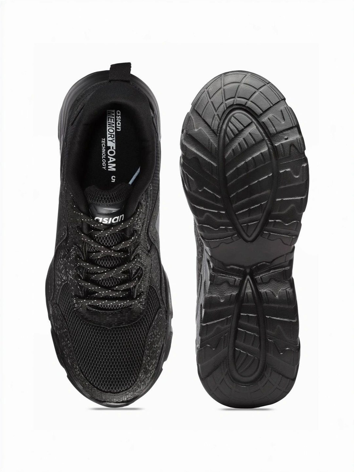 Asian Women's Black Running Shoes