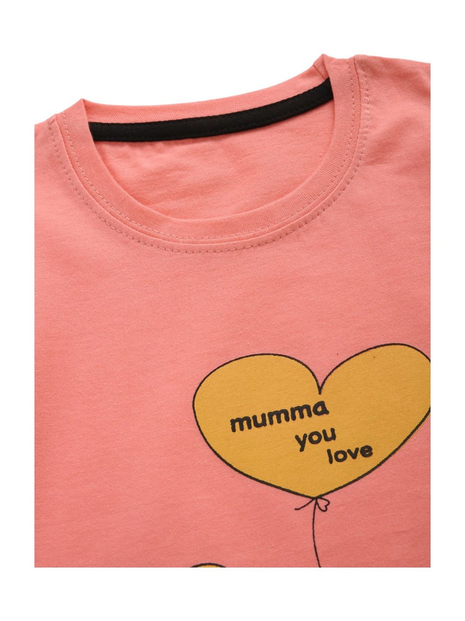 Kids Craft Peach Cotton Printed T-Shirt & Pants