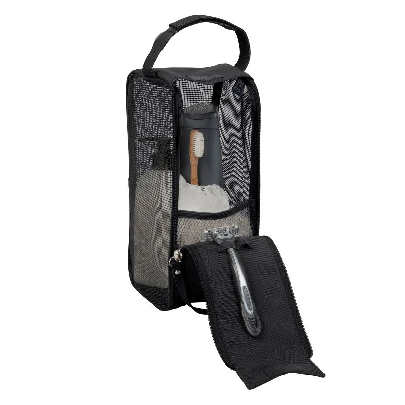 Hanging Shower Dopp Kit Black - Bath Bliss