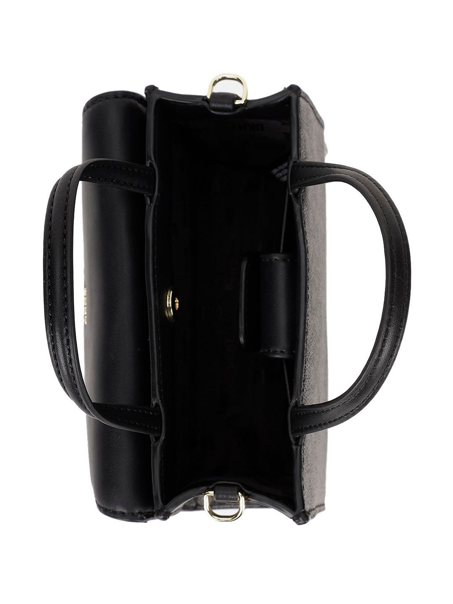 Dkny Black PVC Printed Handbag