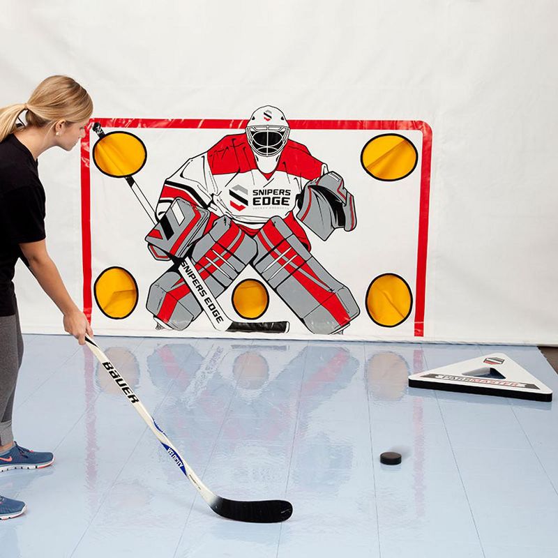 EZ Goal Folding Metal Hockey Goal with Targets - 6' x 4'