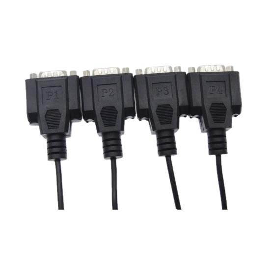 Coolgear FTDI Chip with TX/RX LED USB 4 Port Serial DB-9 RS-232 Adapters for Vista and More