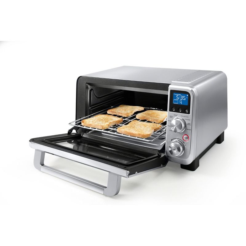 Toshiba MC25CEY-BS 6 Slice Small Stainless Convection Pizza Toaster Oven, Black