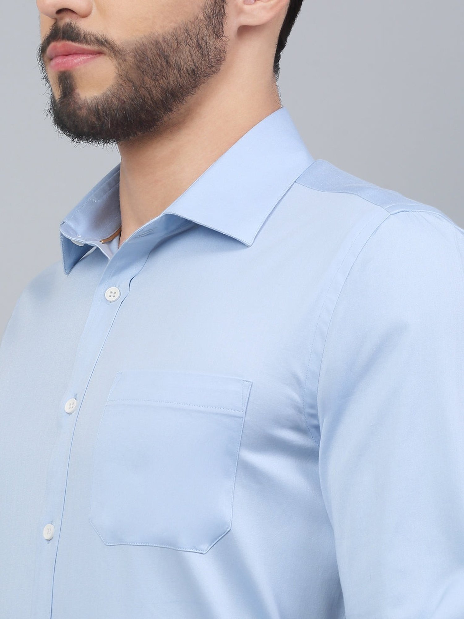 Louis Stitch Blue Regular Fit Shirt