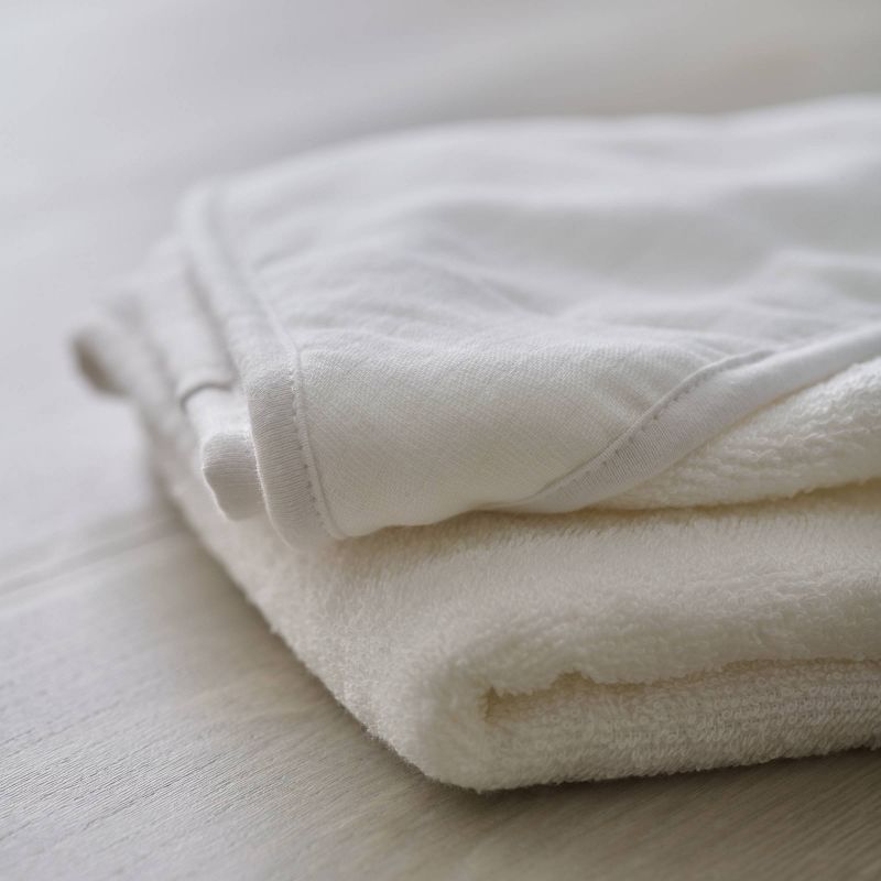 Baby Boys' Basic Muslin Hooded Towel - Cloud Island™ Mint/Aqua/White