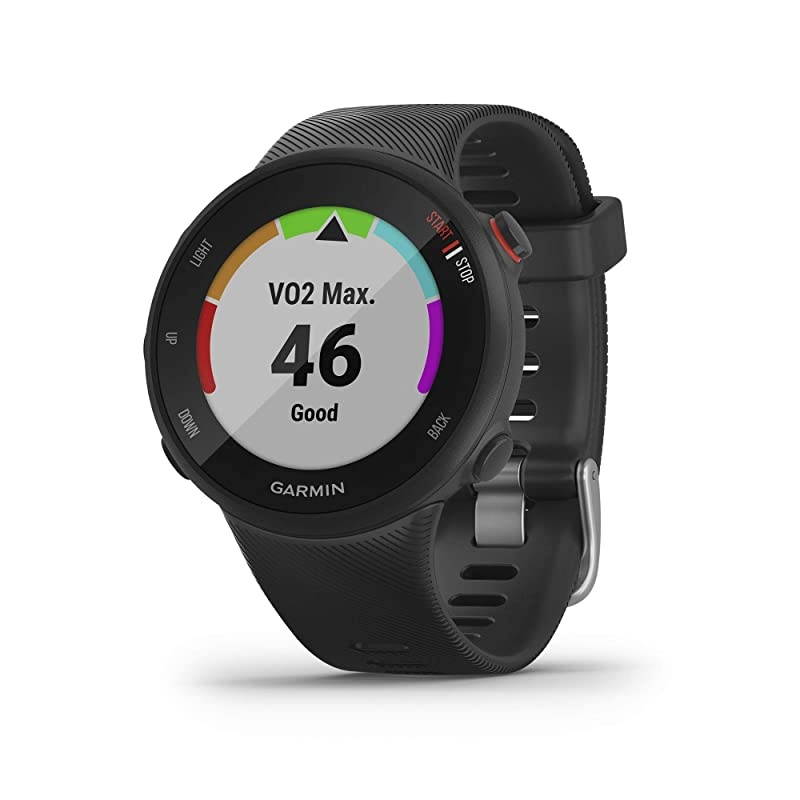 Forerunner 45S, 39mm Easy-to-use GPS Running Watch with Coach Free Training Plan Support, Black