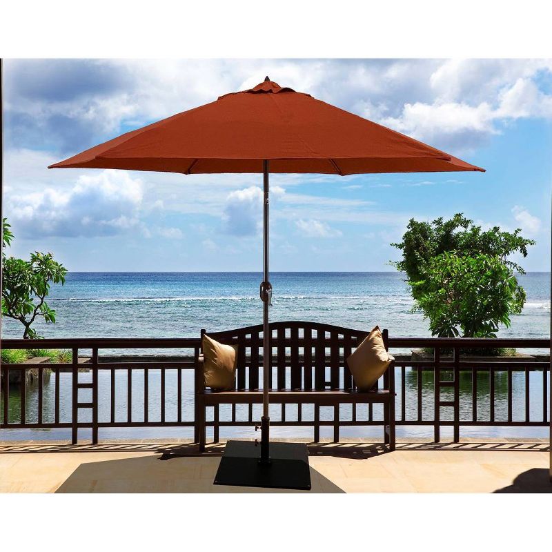 9.75' x 9.75' Round Crank Patio Umbrella - Rust