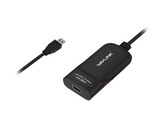 Wavlink USB 3.0 to HDMI Universal Video Graphics Adapter with Audio Port Displaylink Chip Supports up to 6 Monitor displays, 2048x1152 External Video Card Adapter Support Windows, Mac OS & Chrome OS