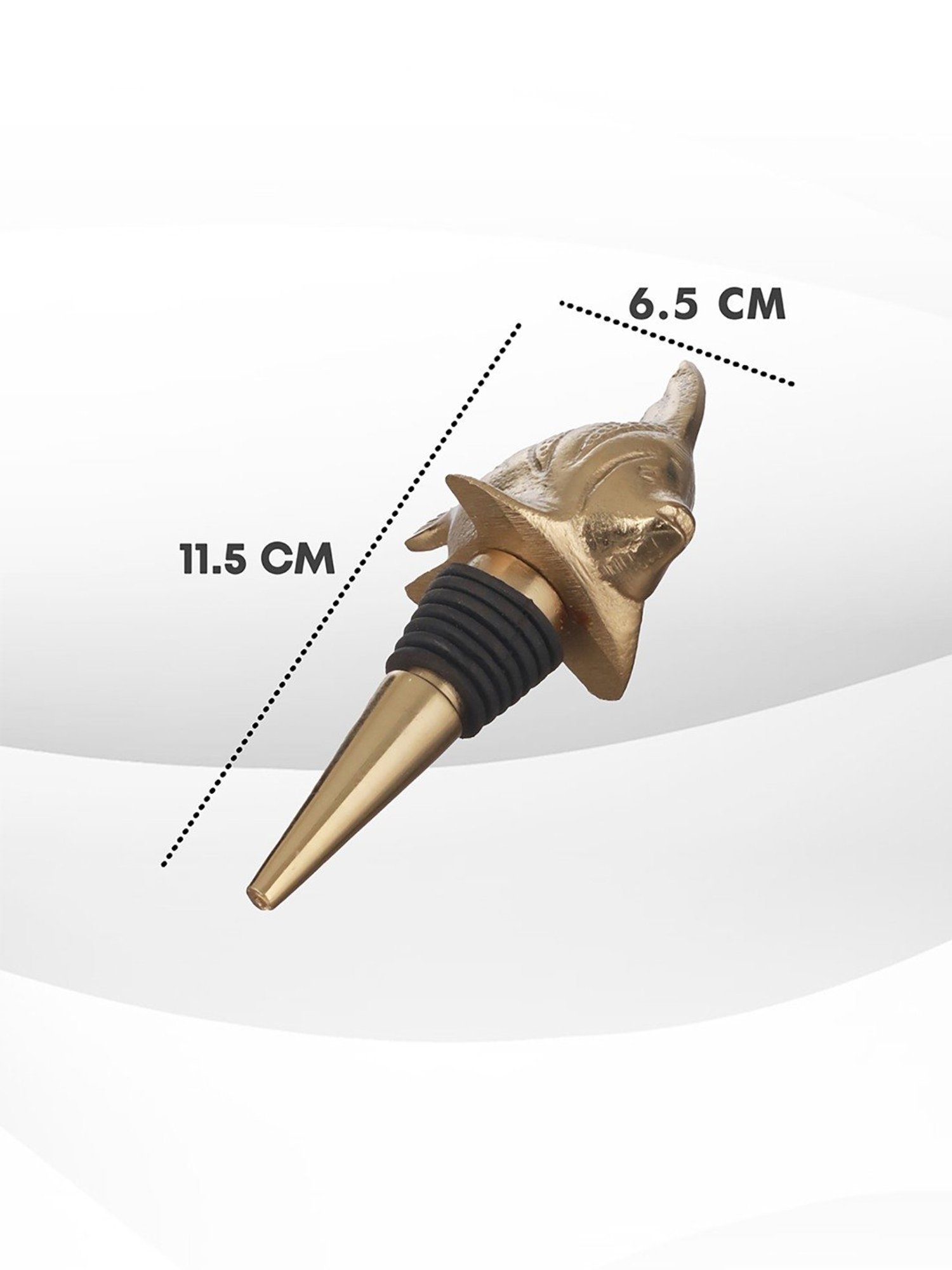 Trovea's Fish Design Golden Bottle Stopper